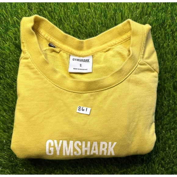 Gymshark Training Cropped Long Sleeve Top Yellow Size S‎ - Picture 8 of 8